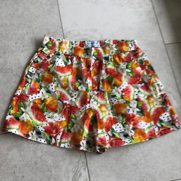 - Floral cotton shorts ruffle detail - Picture 4 of 10